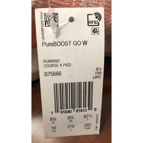 Adidas Pure Boost Ultra Go White Sherbet Womens Size 10 Fast Ship NEW Fast Ship - Picture 10 of 13